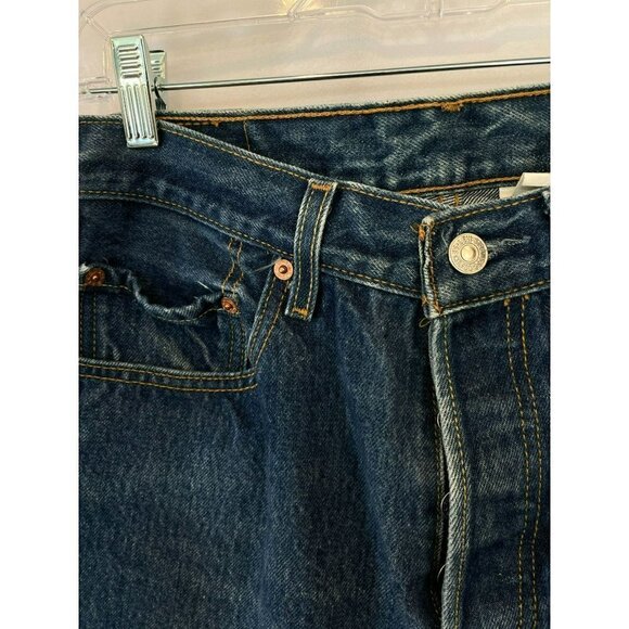 Levi's 501XX Unisex Button Fly Jeans Sz 33 Waist 34 Length Medium Wash 5-Pocket - Picture 3 of 10